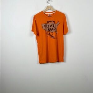 Homage Browns Canada Cleveland Mexico Orange Pullover Graphic Casual T-Shirt